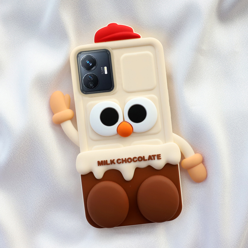 招手巧克力vivoy78手机壳y77y76s可爱y70s卡通y53s加厚y52防摔51全包y50t保护30y32y33e软31硅胶套y35m女新款