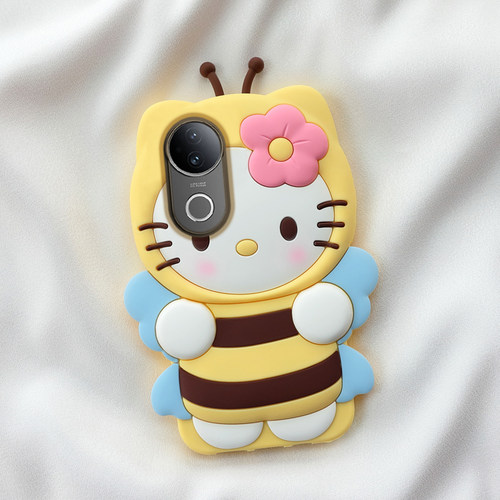 vivo蜜蜂kt猫全包边防摔软硅胶套