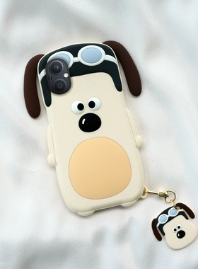 立体掌门狗oppo a97/a96手机壳a93可爱a92s卡通a72加厚a55防摔56全包a58保护a2m软硅胶套a57女a9/8/7x新款a1i