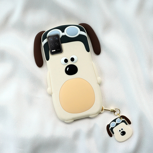 立体掌门狗realme真我q3s手机壳q5i可爱q2pro卡通gt加厚neo2t防摔v25全包v23保护v15软硅胶套v13女v11s新款