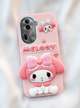 美乐蒂oppo Reno13/12手机壳11/10pro可爱9/8卡通7/6/5加厚a97/96保护a72防摔a93s全包a55软硅胶套92新款a58x