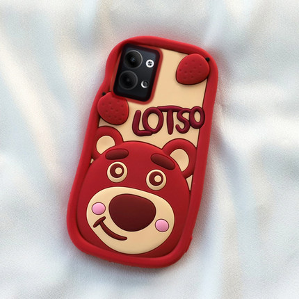 可爱熊oppo Reno11/10/9手机壳8/7立体6/5k卡通a96加厚a72防摔a97a58全包55保护56软93硅胶套a92s女新款a3pro