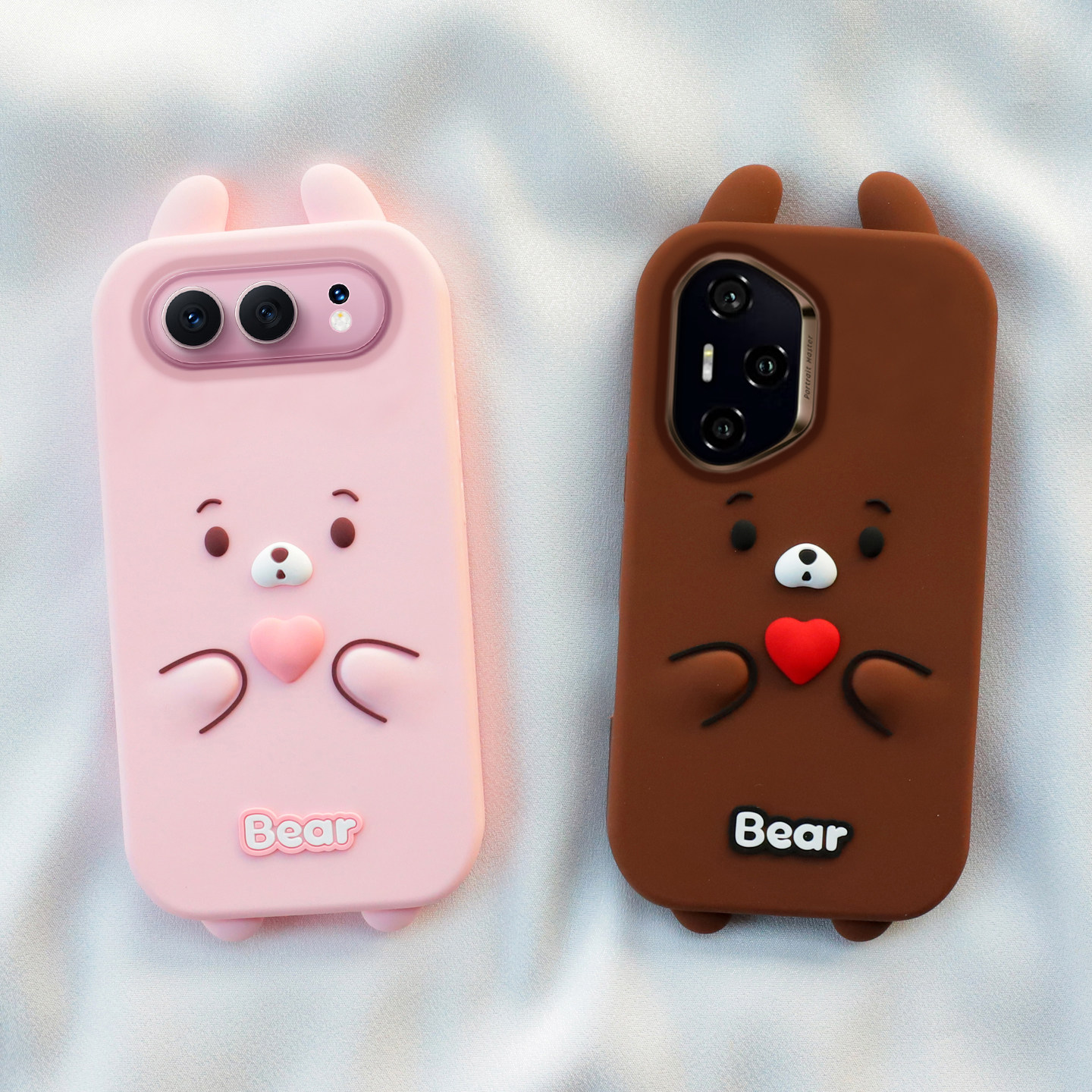 爱心熊适用荣耀500手机壳400pro可爱300卡通Magic8/7全包边x70i加厚x60i防摔x50gt软硅胶套x40i畅玩30新款20a