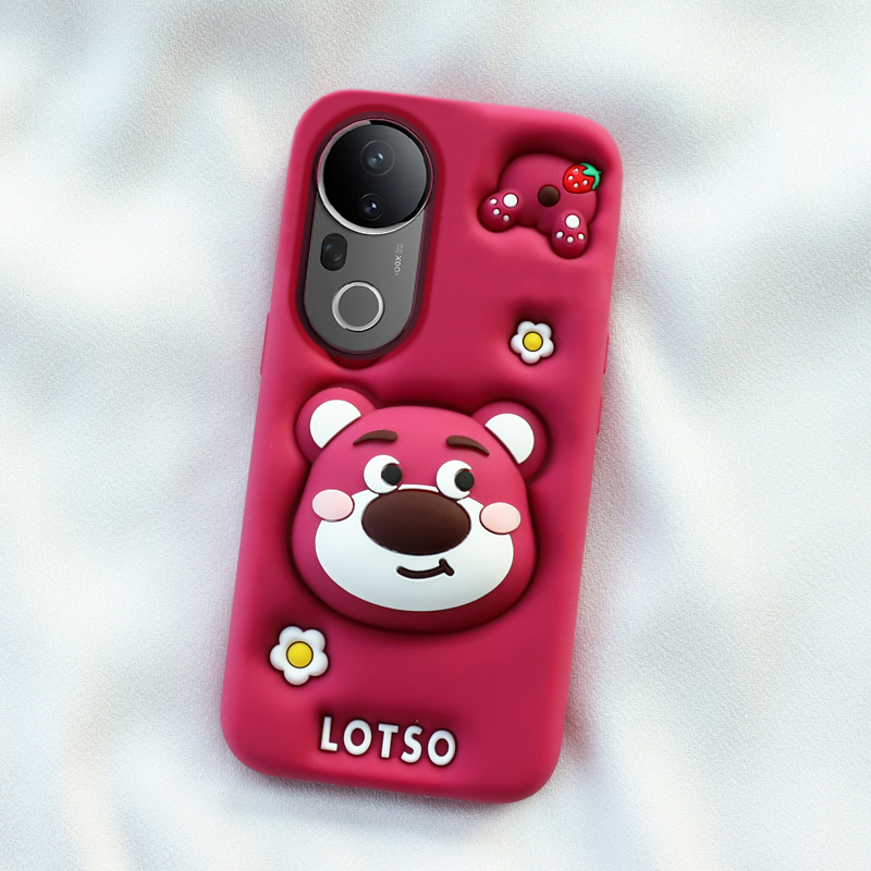 vivo系列软硅胶全包卡通支架小熊