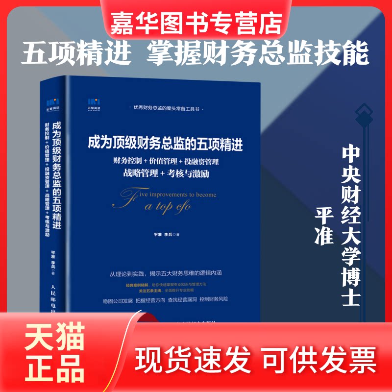 【正版现货】 成为财务总监的五项精进(财务控制+价值管理+融管理+战略管理+考核与激励) 平准//李兵 著 人民邮电出版社