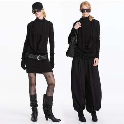 LYUOCHENG垂荡领两件套长袖上衣