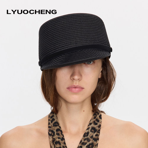 LYUOCHENG  x  The sober object草编休闲方顶宽檐防晒透气马术帽