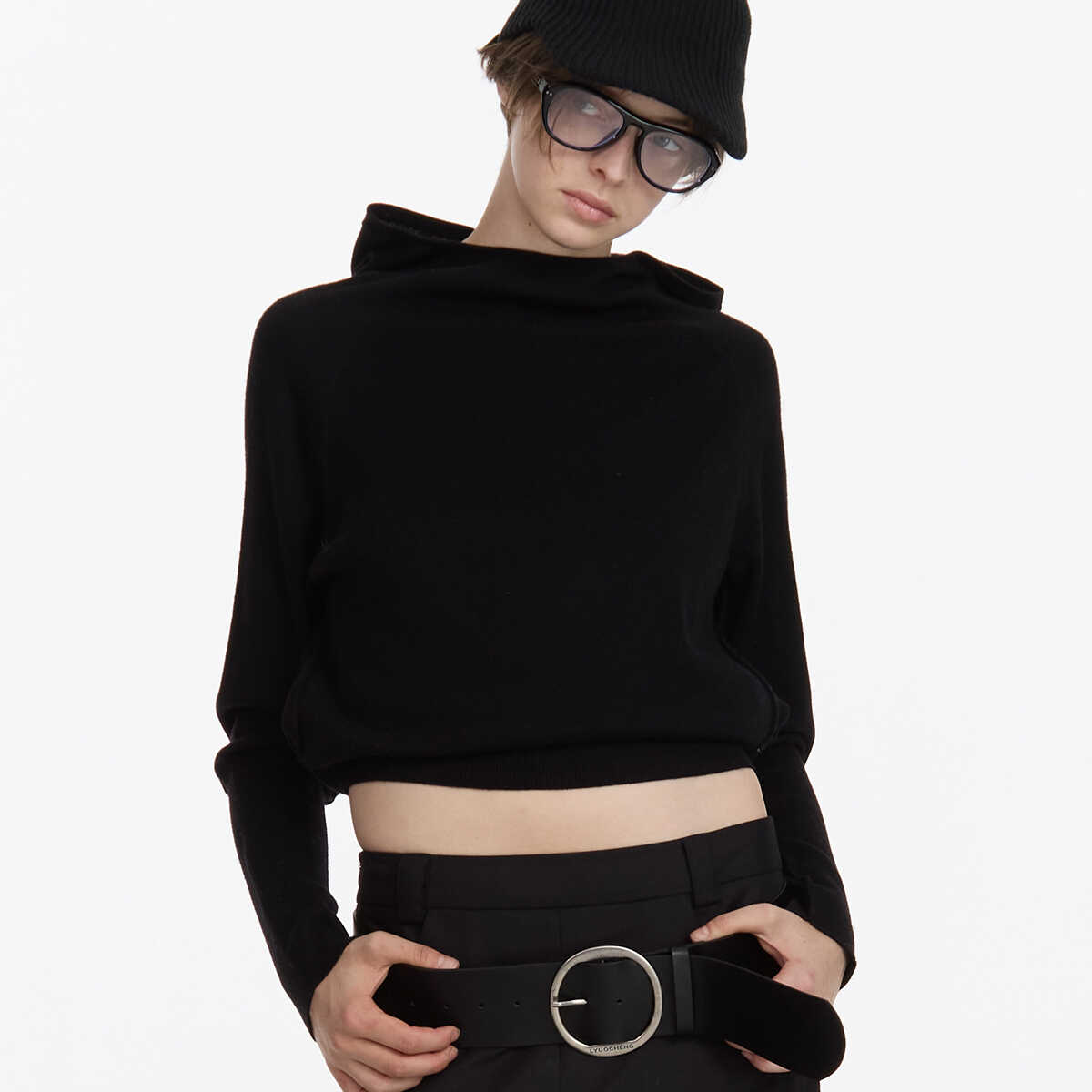 LYUOCHENG羊毛连帽针织毛衣