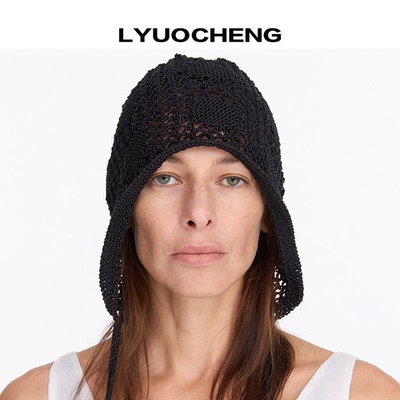 LYUOCHENG春夏镂空针织包头帽