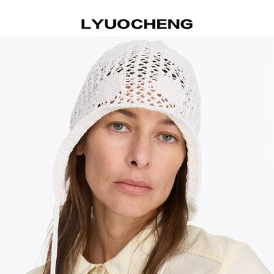 LYUOCHENG春夏镂空针织包头帽