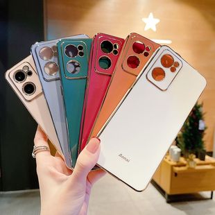 车厘子色适用opporeno7手机壳reno11pro女款 外壳 网红7se保护套镜头全包防摔男findX6硅胶软壳女超薄直边9Pro