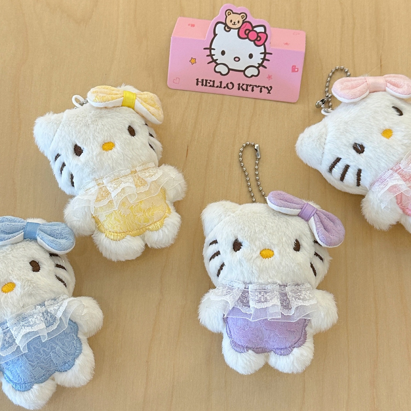 可爱穿裙子kitty猫挂件毛绒卡通心猫咪公仔学生包包挂饰玩偶