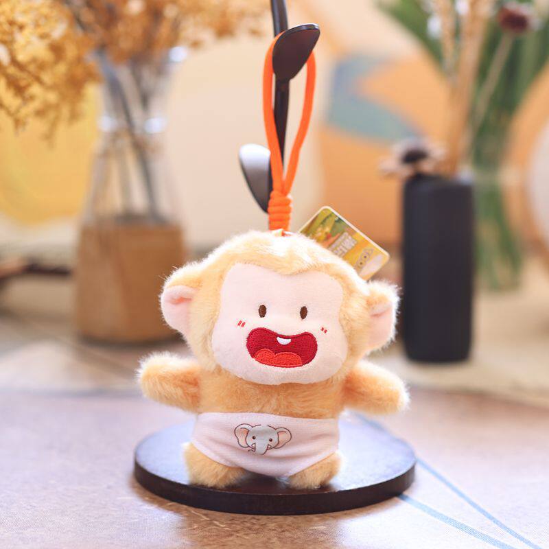 可爱萌裤衩小猴子挂件毛绒玩具公仔卡通包包挂饰钥匙扣布娃娃玩偶