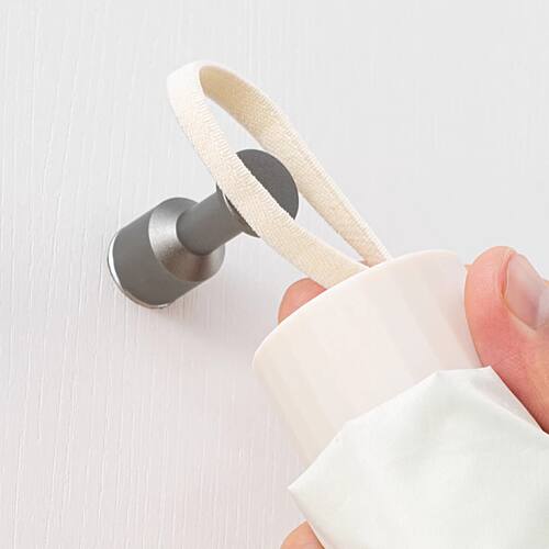 iwood木目 15mm洞洞板配件实心全铝挂钩 免打孔灰色圆孔置物挂杆X