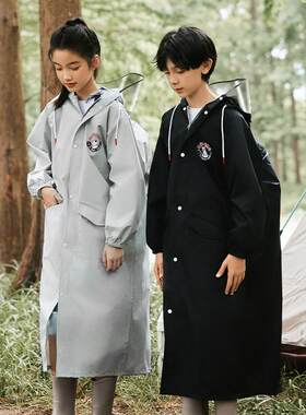 儿童雨衣风衣男女孩中小学生专用大书包位加长款全身防大暴雨雨披