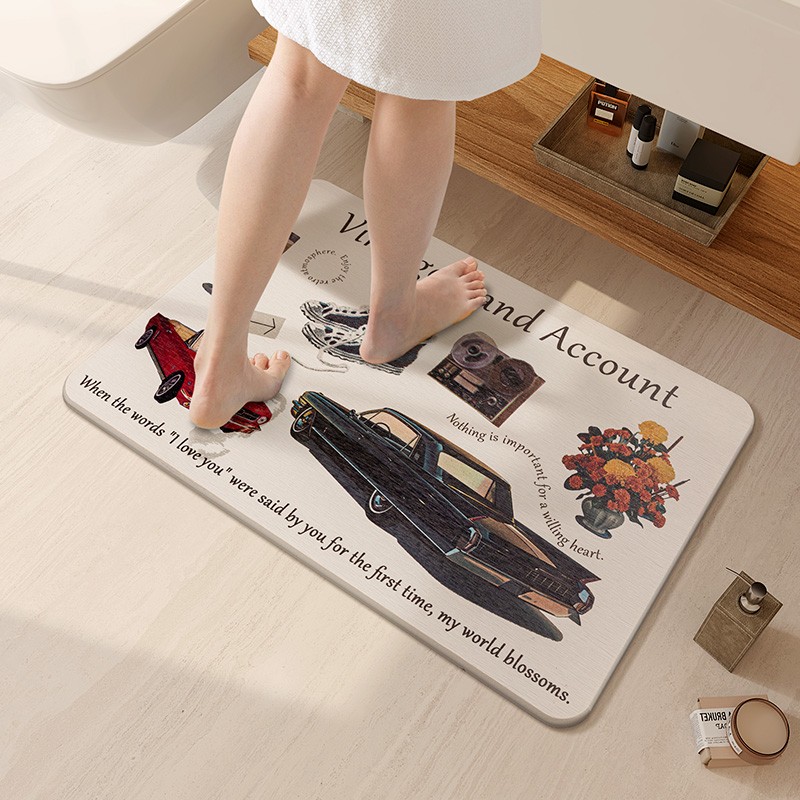 卫生间防滑地垫硅藻泥速干脚垫