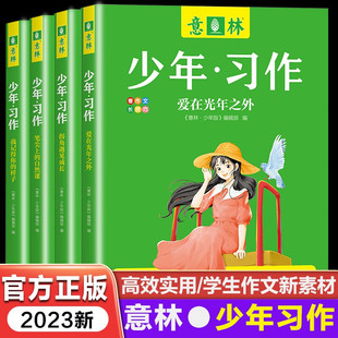 少年版 16周年作文写作技巧意林体作文素材大全小学版 2023年意林少年习作系列全4册 抖音同款 初中金素材中考满分作文冲刺热点考点