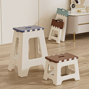 可折叠凳浴室凳结实耐用户外便携凳矮凳子省空间餐椅加厚塑料椅子