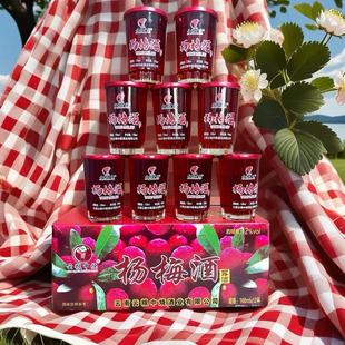 云南特产曲靖云粮中烧杨梅酒12度100ml*12杯微醺小酒果酒梅子酒