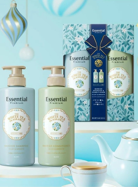 保税 日本KAO花王ESSENTIAL睡醒不乱白茶香洗发水护发素套装