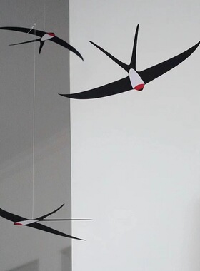 ins风空中吊饰悬挂北欧丹麦平衡燕子手工diy材料包挂饰墙面