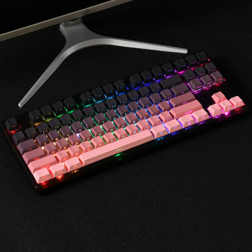 全透明RGB机械键盘极昼侧刻有线