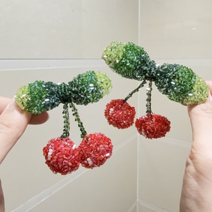 莫奈樱桃系列边夹小众设计气质高级感日常百搭款 胸针