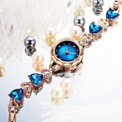 劳思琪同款热卖手表女时尚海洋之心防水石英表精致手链表饰品表