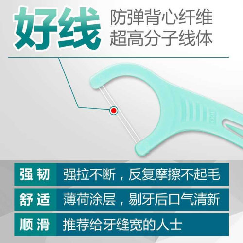 Imported plackers double gun line dental floss stick