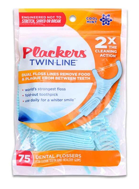 Imported plackers double gun line dental floss stick