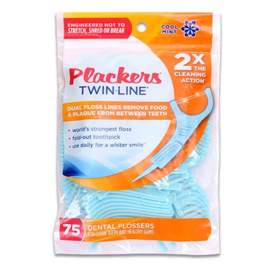 Imported plackers double gun line dental floss stick