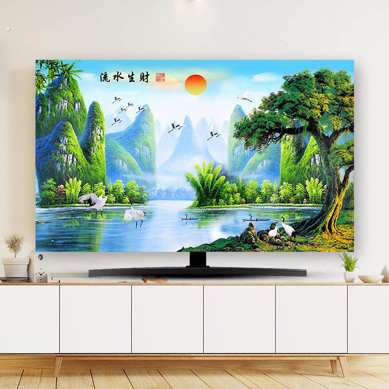 电视机防尘罩2023新款75寸55寸65寸电视套套电视布盖布防尘盖巾