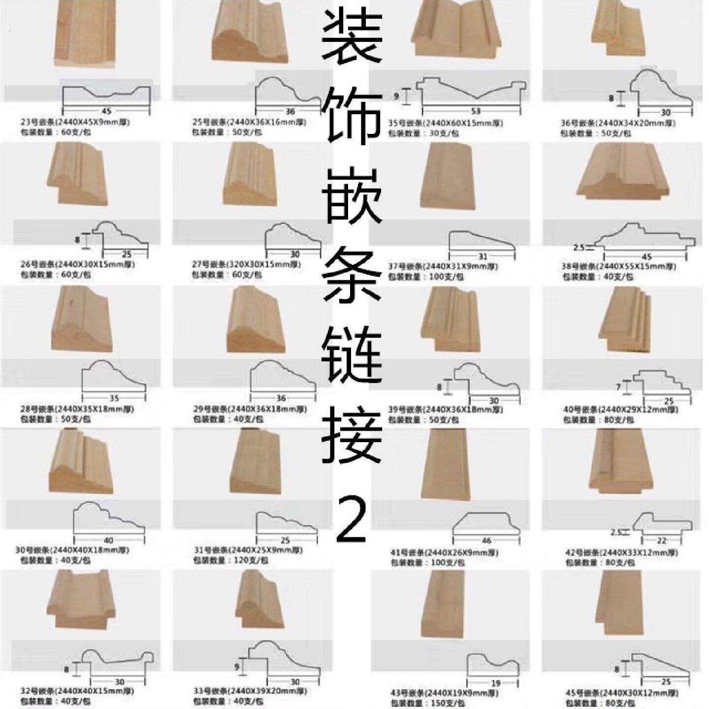 橱衣柜门套线多层板嵌条全屋定制密度板吸塑线条免漆门高压线造型