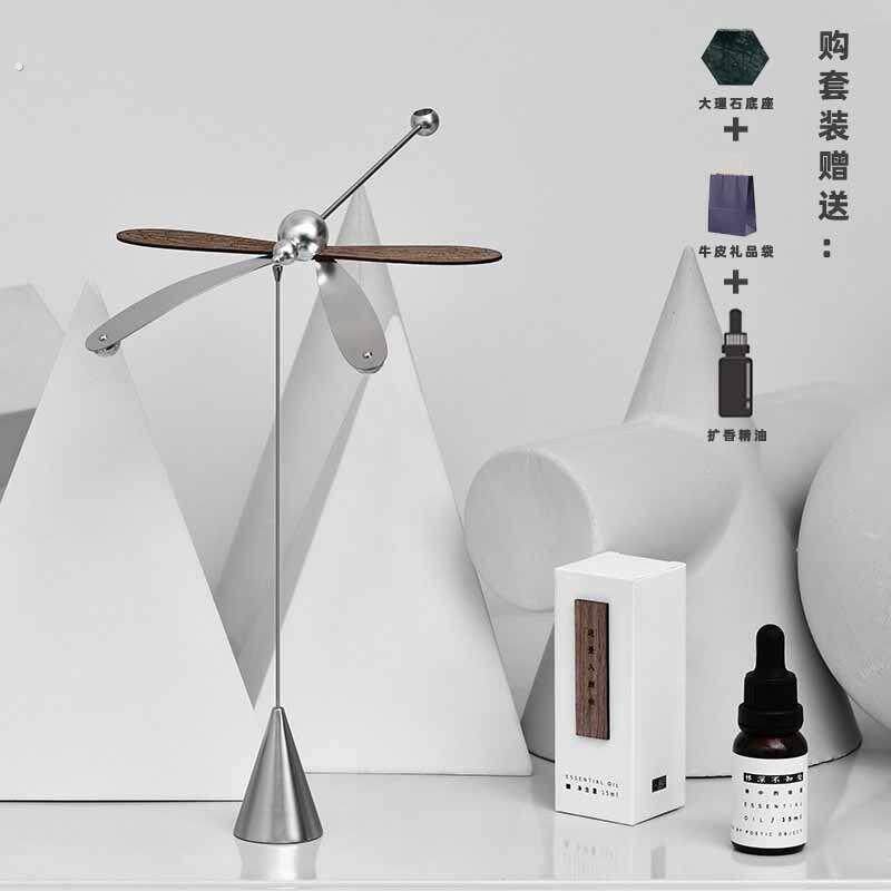 空间方式蜻蜓平衡精油扩香器摆件家居日式装饰创意木制装饰品客厅