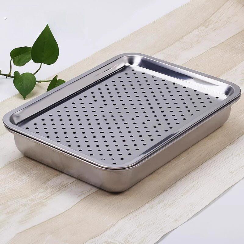 不锈钢茶盘大号加深茶托盘茶台功夫茶具套装家用带储排水组合简易
