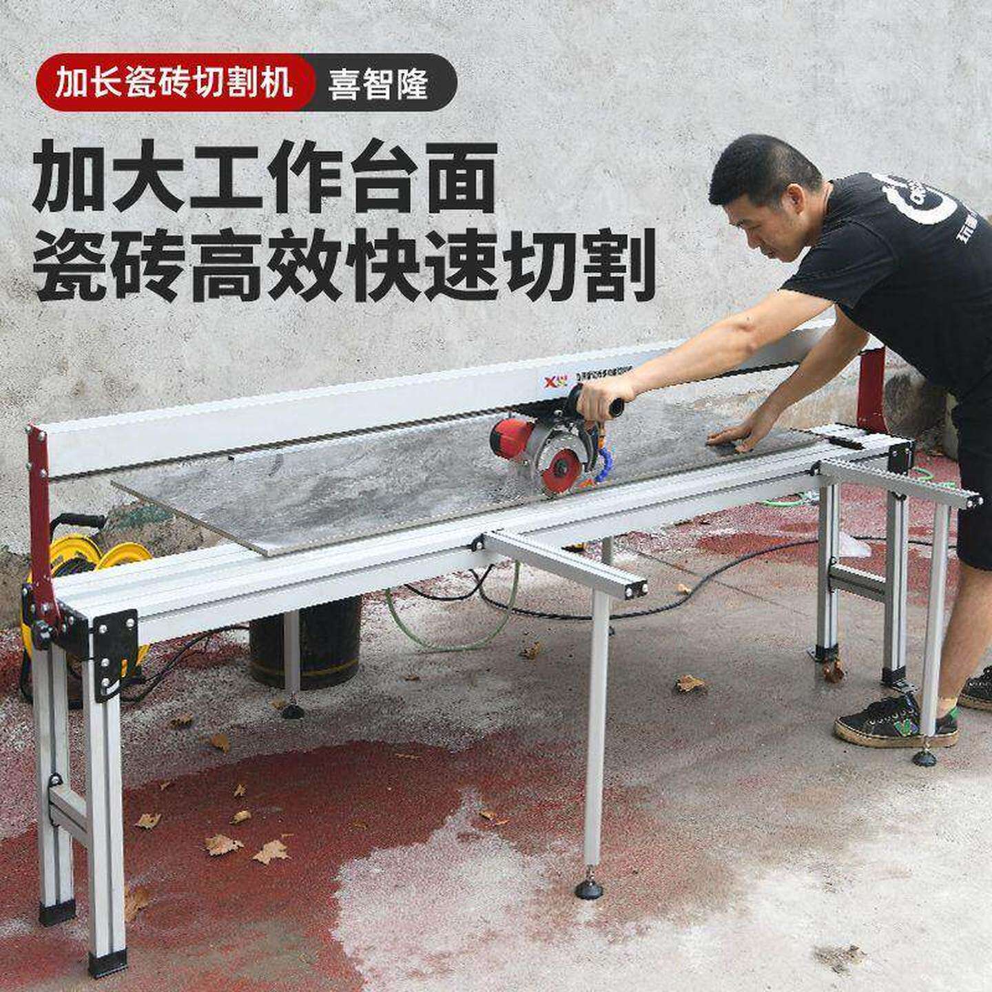 全自动台式多功能瓷砖切割机地砖岩板45度倒角开槽磨边水刀
