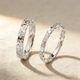 足银999.9三面碎冰冰戒指男女纯银爆闪情侣对戒高级感ins指环尾戒