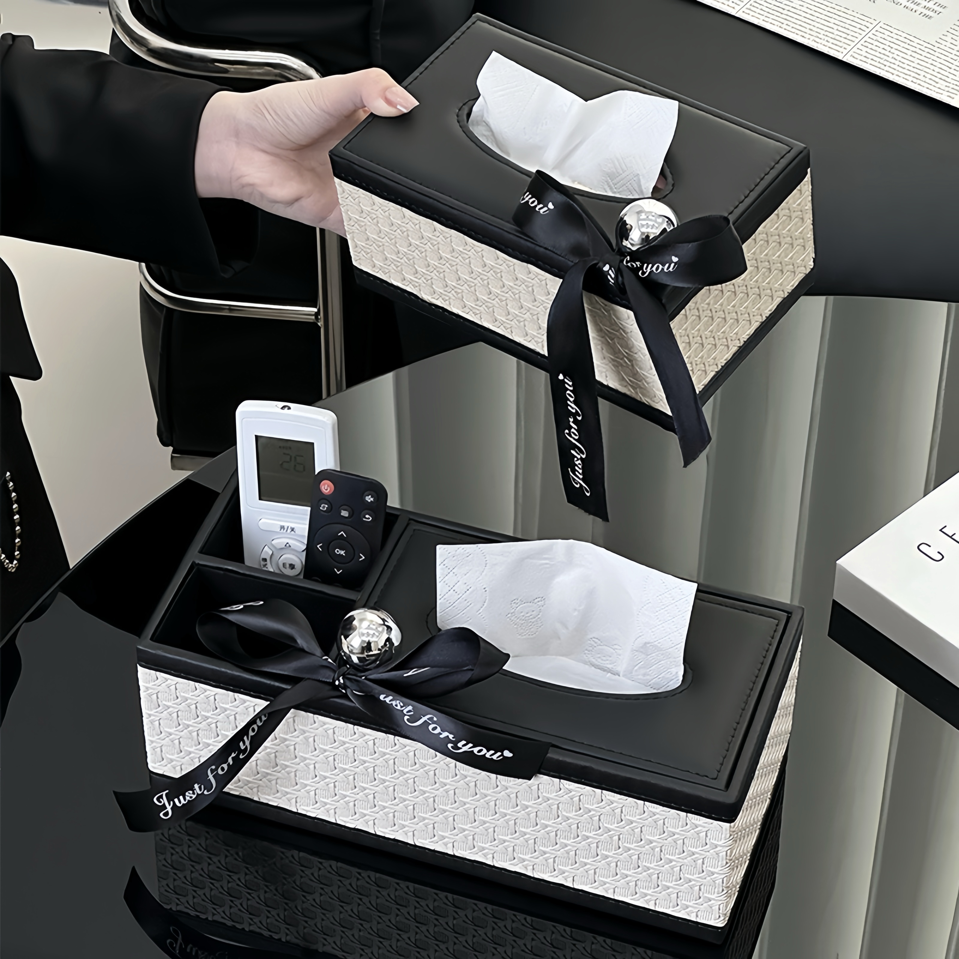 纸巾盒客厅收纳盒新款高级抽纸盒