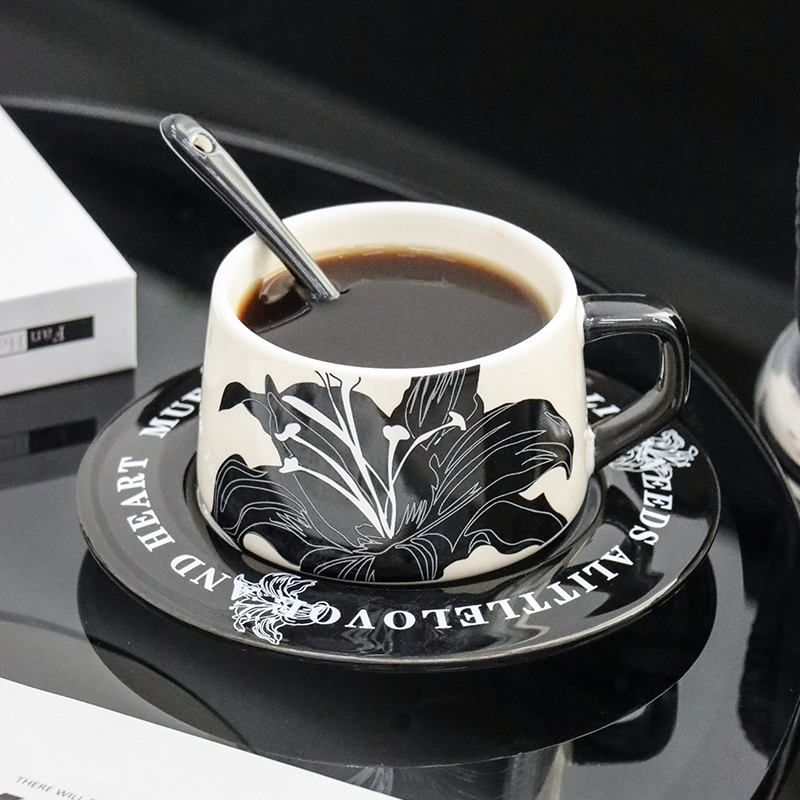 新款咖啡杯碟套装高级陶瓷杯