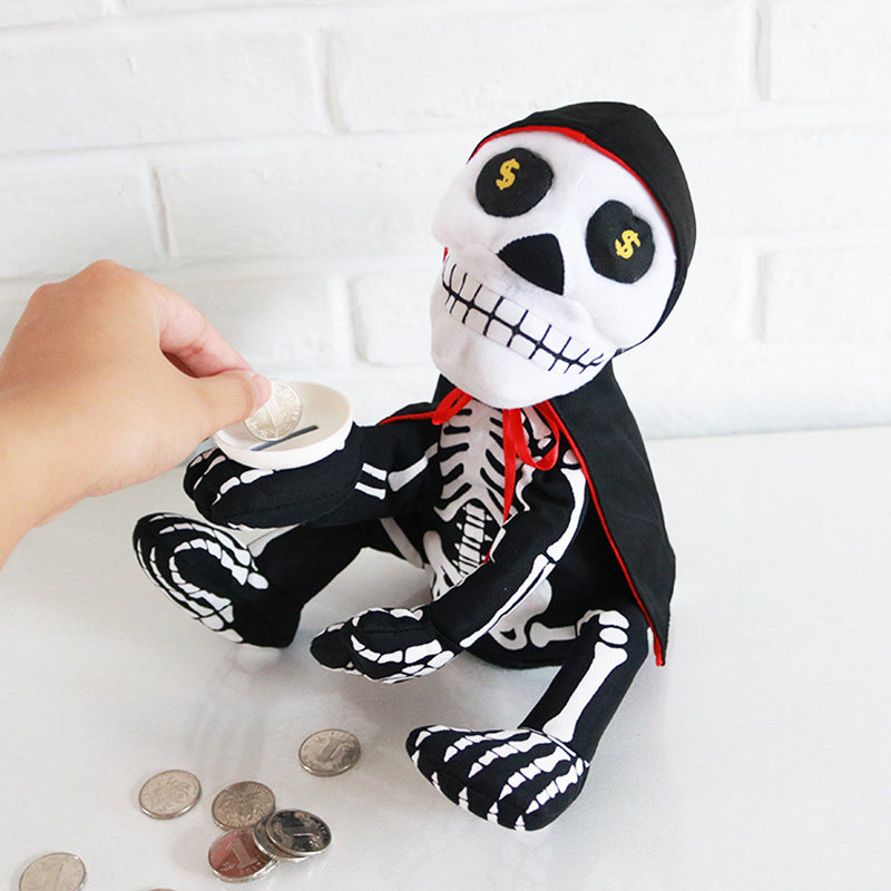 万圣节唱歌讨钱鬼储蓄罐 酒吧KTV吧台装饰 整蛊礼物 电动玩具礼品