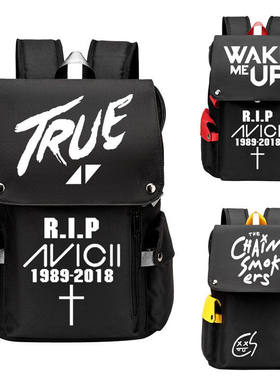 2024百大DJ书包 A神 Avicii TRUE电音双肩背包烟鬼组合周边马丁盖