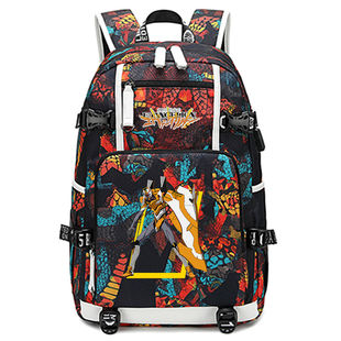 2024EVA新世纪福音战士周边双肩包男学生书包大容量电脑包潮牌旅