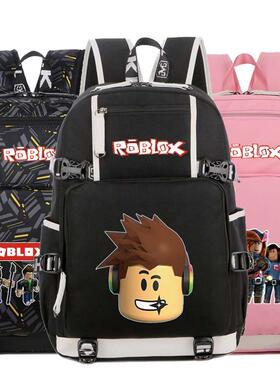2024新品动漫周边ROBLOX书包 游戏社区网络学生男女双肩背包电脑
