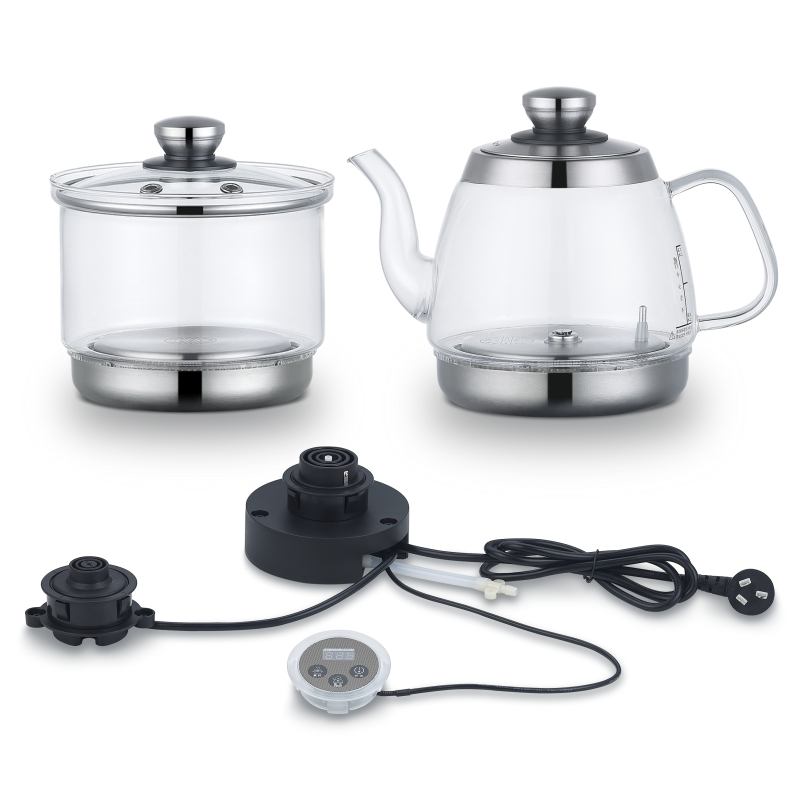 岩板烧水壶三孔底部自动上水电热水壶茶桌嵌入式茶台隔空茶炉套装