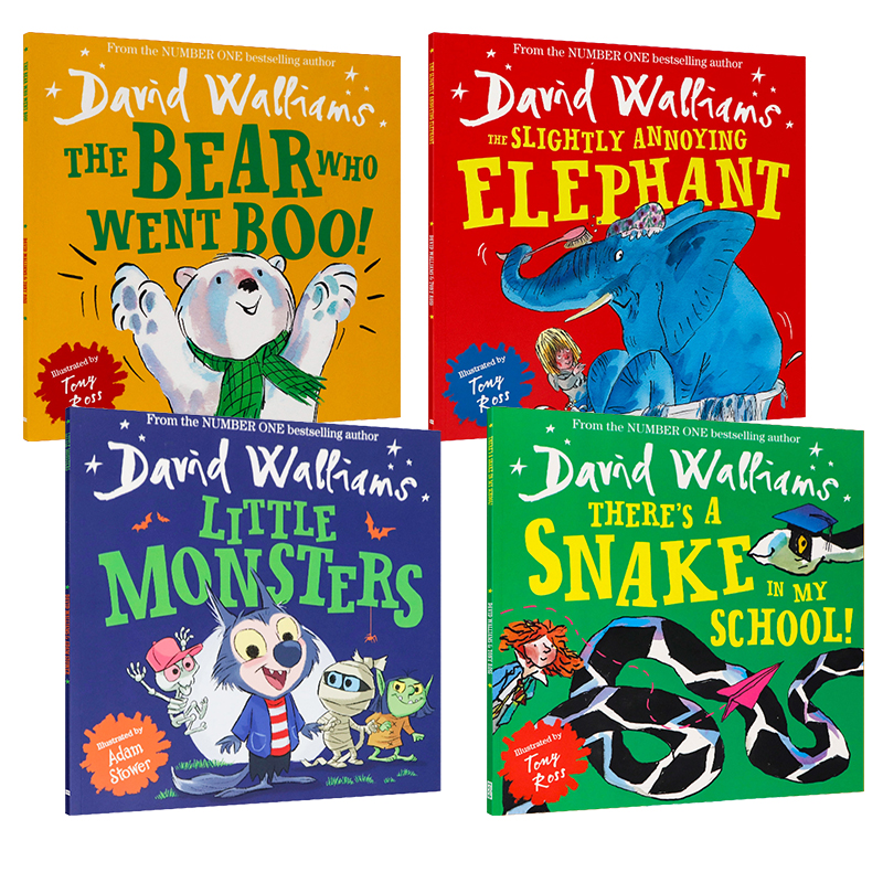David Walliams 大卫威廉姆斯系列绘本 英文原版 Little Monsters 小怪兽的故事我学校里有一条蛇 少年幽默成长儿童冒险故事图画书