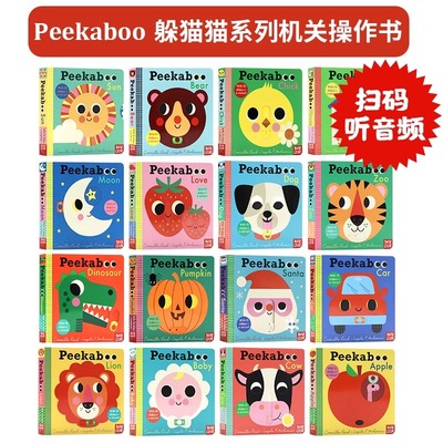 Peekaboo 躲猫猫系列机关操作书 英文原版绘本 儿童游戏纸板书边玩边学英语启蒙绘本 0-3岁亲子互动进口童书附镜子 Nosy Crow