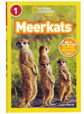 英文原版绘本 National Geographic Kids Readers:Meerkats 猫鼬 国家地理分级阅读初阶 Level1低幼儿童英语启蒙绘本