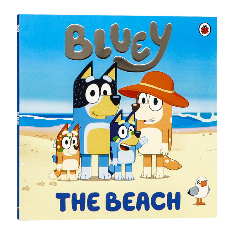 小蓝狗布鲁伊绘本 沙滩日 英文原版绘本 Bluey The Beach 低幼亲子共读英语启蒙图画书 幼儿早教认知故事书 全彩趣味插画 平装