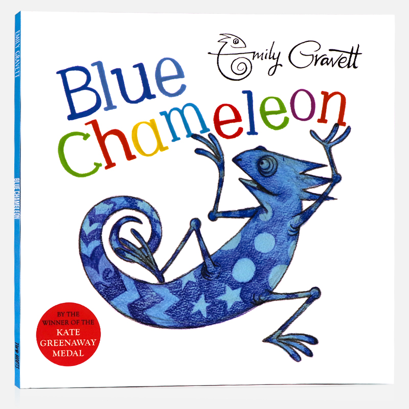 蓝色变色龙英文原版绘本