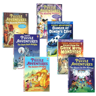 Usborne解谜冒险书系列英文原版漫画 Puzzle Adventures The Mummy Mystery 木乃伊之谜黄金神龙亚瑟特工勇闯惊涛骇浪精美全彩插画
